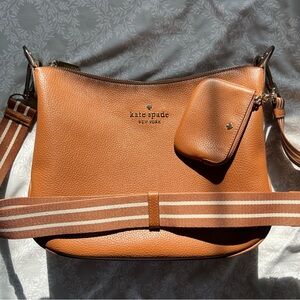 Kate Spade Gingerbread Rosie Crossbody Bag With Matching Coin Purse